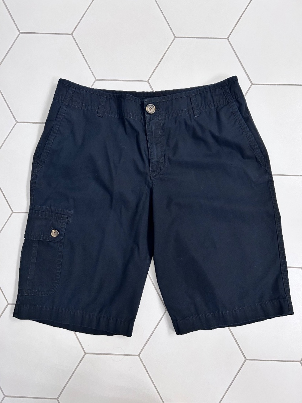 Liz Claiborne Navy Blue Cargo Shorts, Size 14